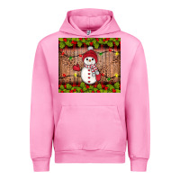 Fuchsia Pink snowman Christmas Urban Hoodie - JahusDesignShop