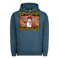 Pigment Midnight Navy snowman Christmas Urban Hoodie - JahusDesignShop