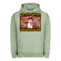 Pigment Oil Green snowman Christmas Urban Hoodie - JahusDesignShop