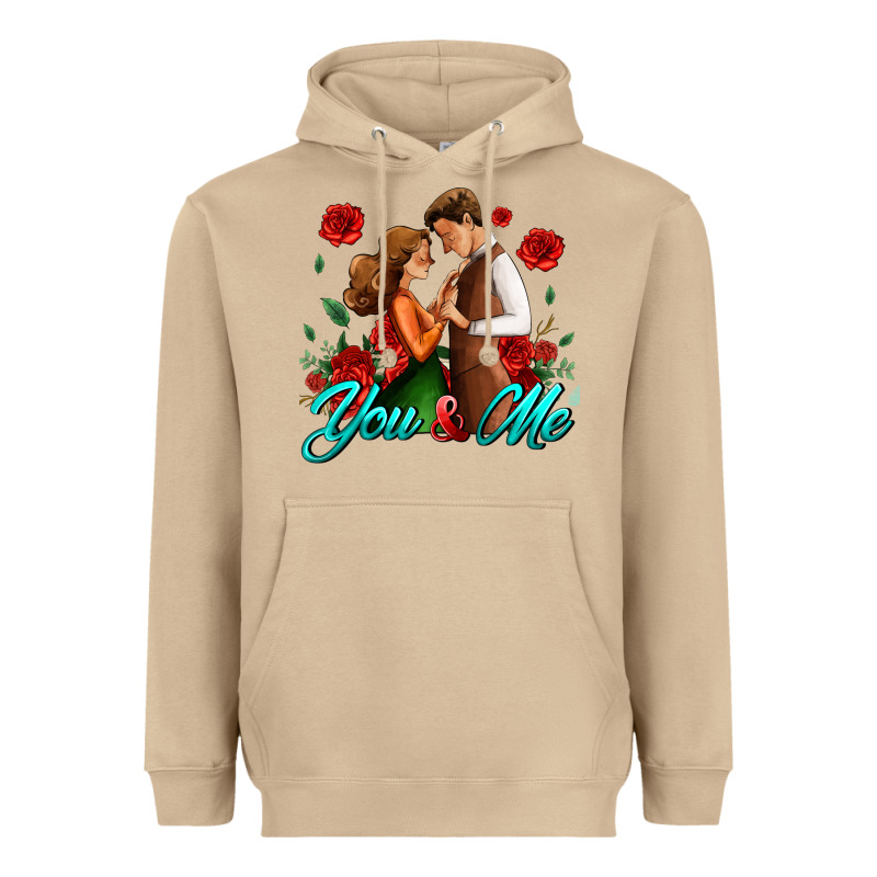 You And Me Heavyweight Hoodie by AdoDesignShop | Teevron