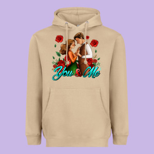 You And Me Heavyweight Hoodie Designed By Adodesignshop