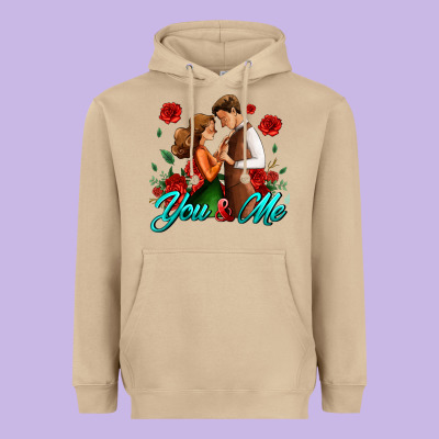 You And Me Heavyweight Hoodie Designed By Adodesignshop