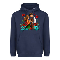 Navy you and me Heavyweight Hoodie - AdoDesignShop