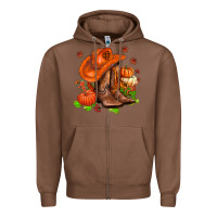 Chestnut fall pumpkins  cowgirl  and roses Zipper Hoodie - AdoDesignShop