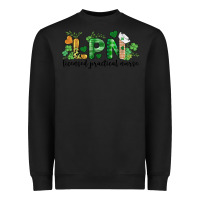 Black st. patricks day registered nurse lpn heart Heavyweight Sweatshirt - BarkalooDesign