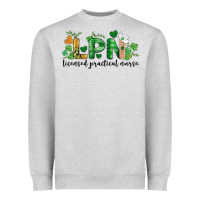 Heather Grey st. patricks day registered nurse lpn heart Heavyweight Sweatshirt - BarkalooDesign