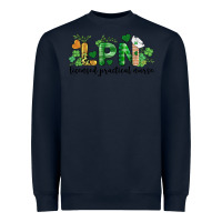 Navy st. patricks day registered nurse lpn heart Heavyweight Sweatshirt - BarkalooDesign