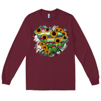 Burgundy South Carolina State Map Long Sleeve Tee - RanaPortraitStore