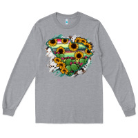 Heather Grey South Carolina State Map Long Sleeve Tee - RanaPortraitStore