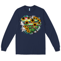 Navy South Carolina State Map Long Sleeve Tee - RanaPortraitStore