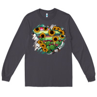Smoke South Carolina State Map Long Sleeve Tee - RanaPortraitStore