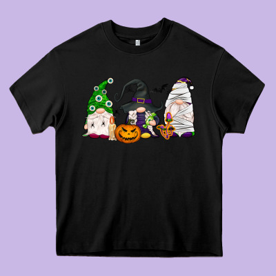 Halloween Gnomes Heavy Core Tee Designed By Nancycooperartshop