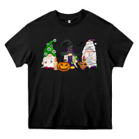 Black Halloween gnomes Heavy Core Tee - NancyCooperArtShop