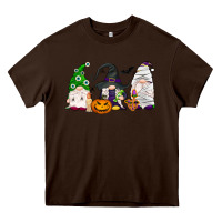 Chocolate Brown Halloween gnomes Heavy Core Tee - NancyCooperArtShop