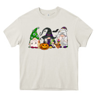 Cream Halloween gnomes Heavy Core Tee - NancyCooperArtShop
