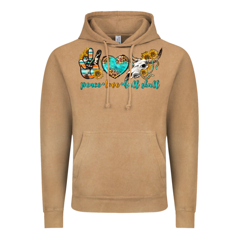 Peace Love Bull Skull Bbs Vintage Hoodie by BundleAndBundleShop | Teevron
