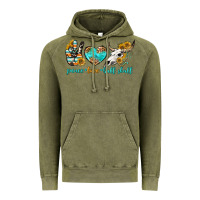 Vintage Olive peace love bull skull bbs Vintage Hoodie - BundleAndBundleShop