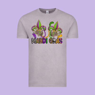 Mardi Gras Skeleton Hands  Fleur De Lis Vintage Tee Designed By Oliviacreatesart