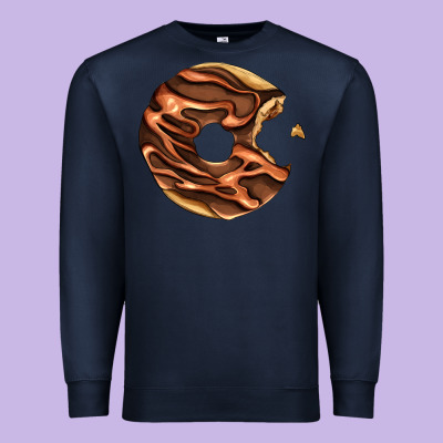 Chocolate Donut Premium Sweatshirt Designed By Adodesignshop
