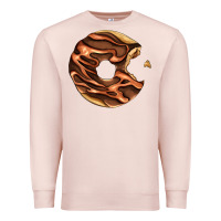 Pale Pink chocolate donut Premium Sweatshirt - AdoDesignShop