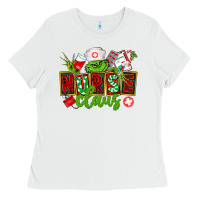 White nurse claus christmas Ladies Tee - CowGirlArtShop