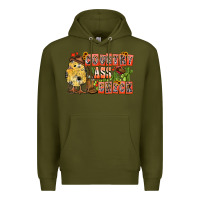 Army Green Country Ass Chick Premium Hoodie - CowhideDigitalArt