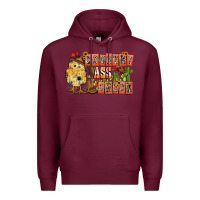 Burgundy Country Ass Chick Premium Hoodie - CowhideDigitalArt