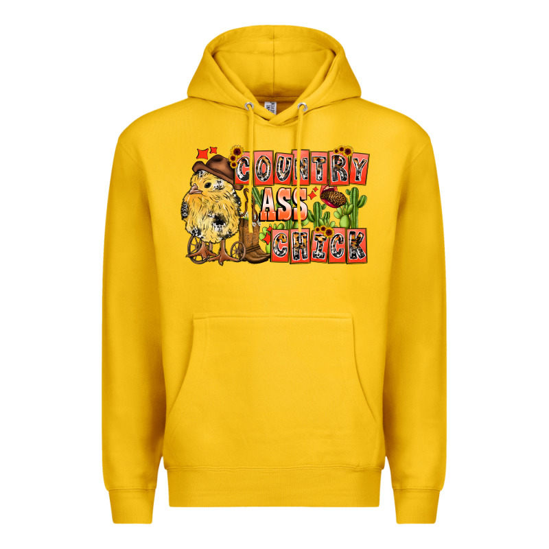 Country Ass Chick Premium Hoodie by CowhideDigitalArt | Teevron
