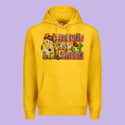 Country Ass Chick Premium Hoodie Designed By Cowhidedigitalart