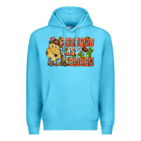 Ocean Blue Country Ass Chick Premium Hoodie - CowhideDigitalArt