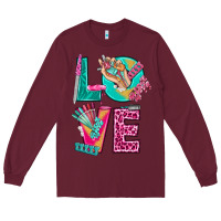 Burgundy love with nail elements bbs Long Sleeve Tee - BundleAndBundleShop
