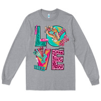 Heather Grey love with nail elements bbs Long Sleeve Tee - BundleAndBundleShop