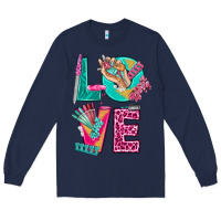 Navy love with nail elements bbs Long Sleeve Tee - BundleAndBundleShop