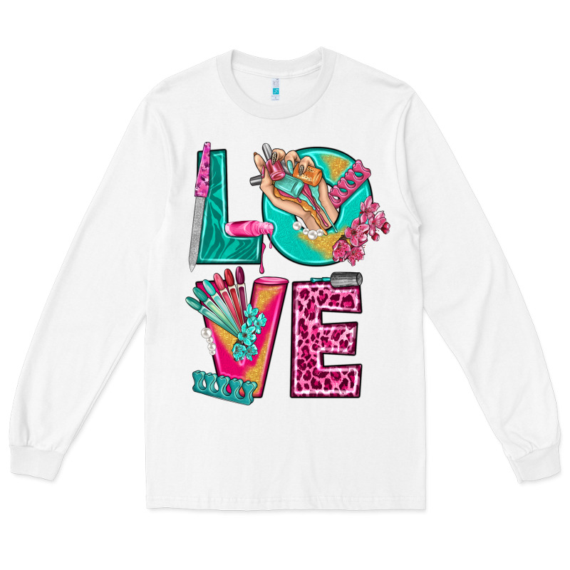 Love With Nail Elements Bbs Long Sleeve Tee by BundleAndBundleShop | Teevron