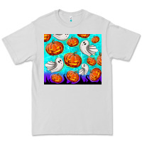 Dove Grey halloween pumpkins with ghosts Premium Tee - TumblerDesignByShophia