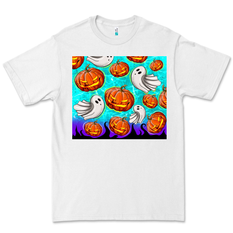 Halloween Pumpkins With Ghosts Premium Tee by TumblerDesignByShophia | Teevron