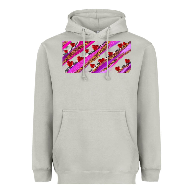 Leopar And Cowhide With Heart Candies Heavyweight Hoodie by AdoDesignShop | Teevron