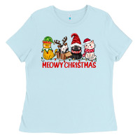 Meowy Christmas Ladies Tee | Teevron