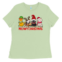 Matcha meowy christmas Ladies Tee - CowGirlArtShop
