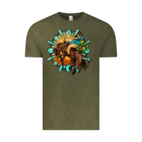 Vintage Olive gemstone cowboy Vintage Tee - OliviaCreatesArt