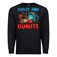 Black coffee and donuts Premium Sweatshirt - AdoDesignShop