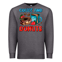 Charcoal Heather coffee and donuts Premium Sweatshirt - AdoDesignShop