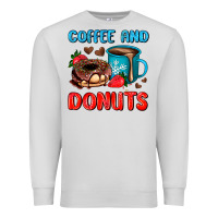 Dove Grey coffee and donuts Premium Sweatshirt - AdoDesignShop