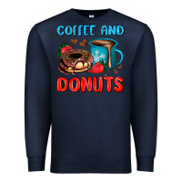Navy coffee and donuts Premium Sweatshirt - AdoDesignShop