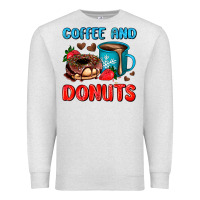 Oatmeal Heather coffee and donuts Premium Sweatshirt - AdoDesignShop