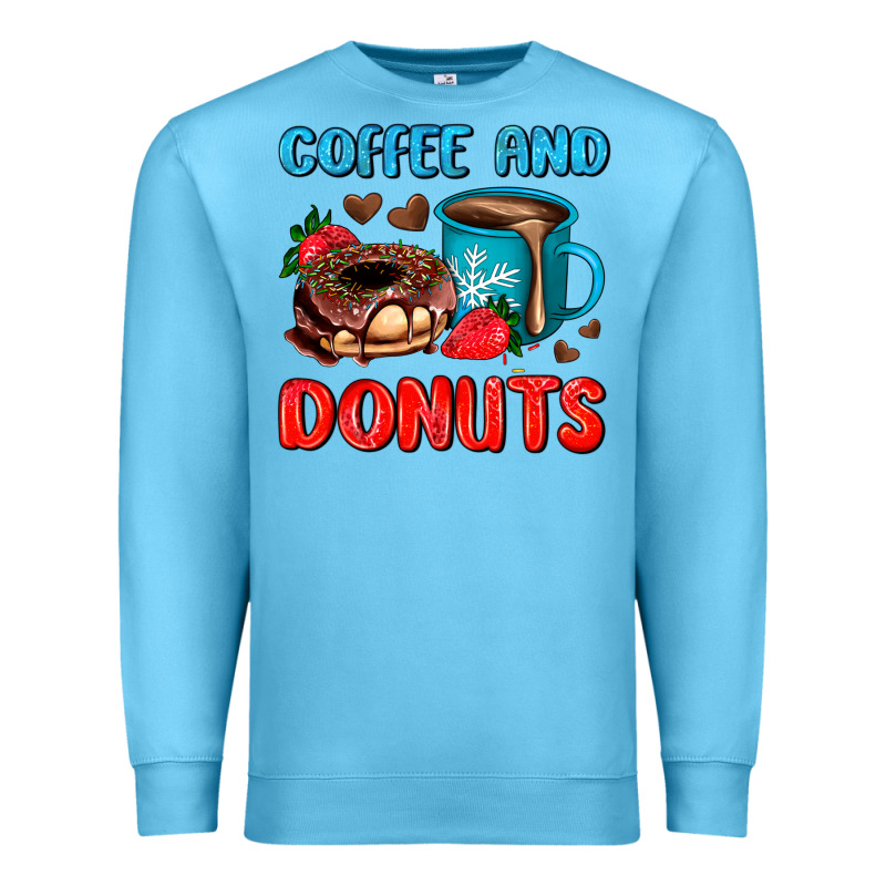 Coffee And Donuts Premium Sweatshirt by AdoDesignShop | Teevron