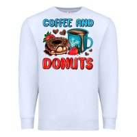 White coffee and donuts Premium Sweatshirt - AdoDesignShop