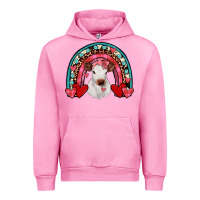 Fuchsia Pink valentines heifer rainbow Urban Hoodie - JahusDesignShop