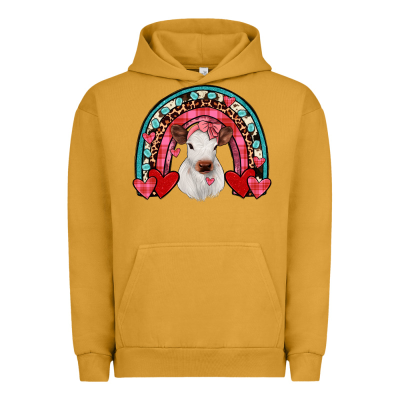 Valentines Heifer Rainbow Urban Hoodie by JahusDesignShop | Teevron