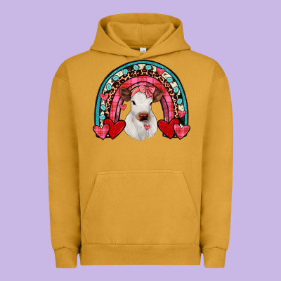 Valentines Heifer Rainbow Urban Hoodie Designed By Jahusdesignshop